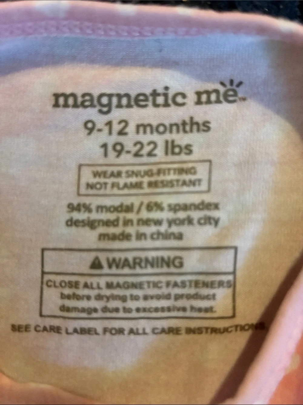 Magnetic Me pink Footed One-Piece